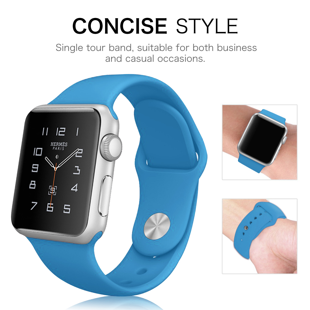 Miimall Soft Silicone Watch Strap for Apple Watch 42mm