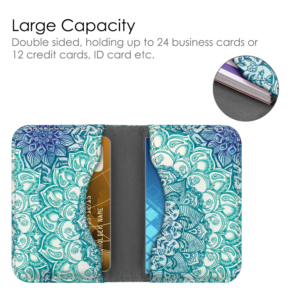 Business Card Holder Case ID Credit Wallet Leather Folio RFID Blocking Organizer | eBay