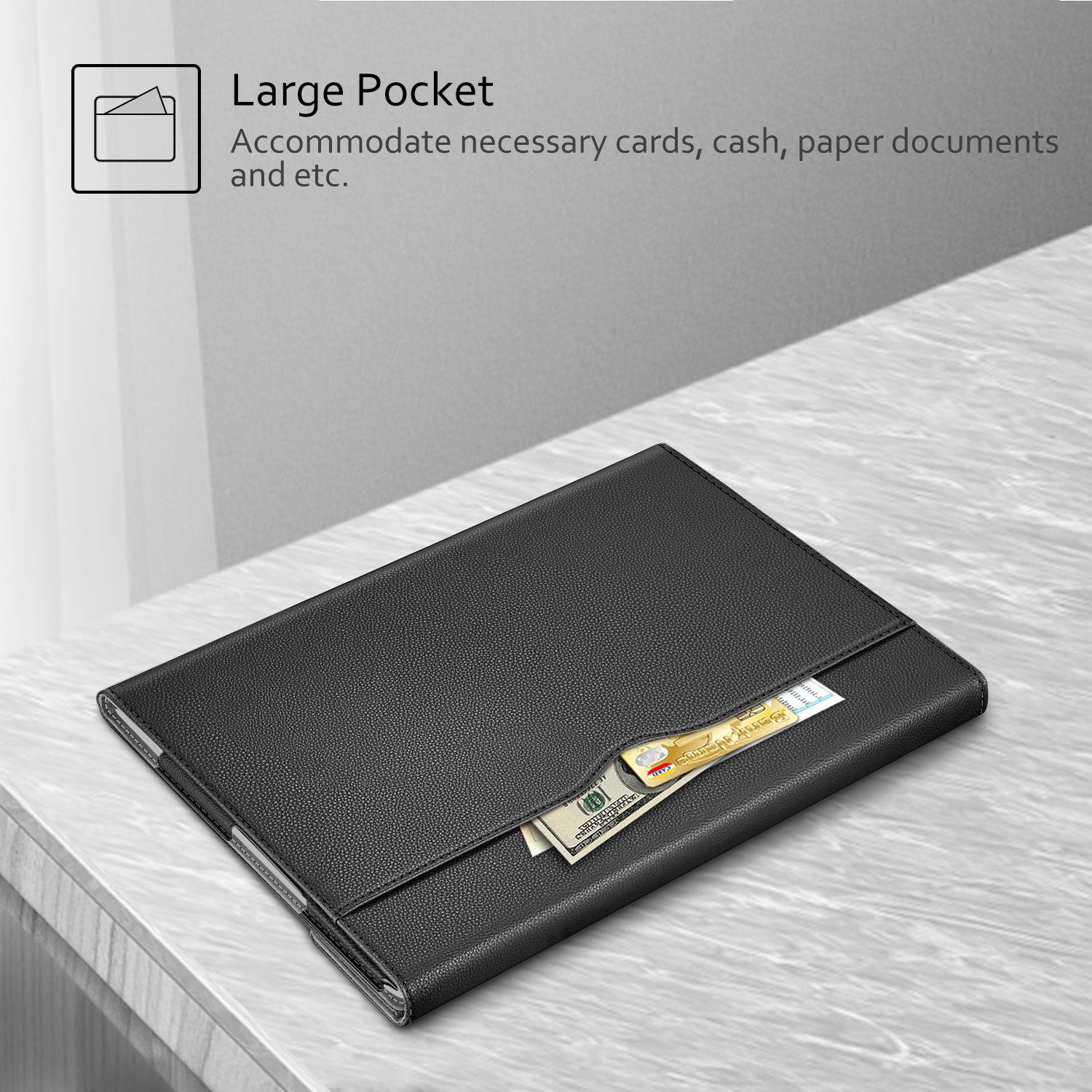 Portfolio Book Cover Sleeve Case for 15.6