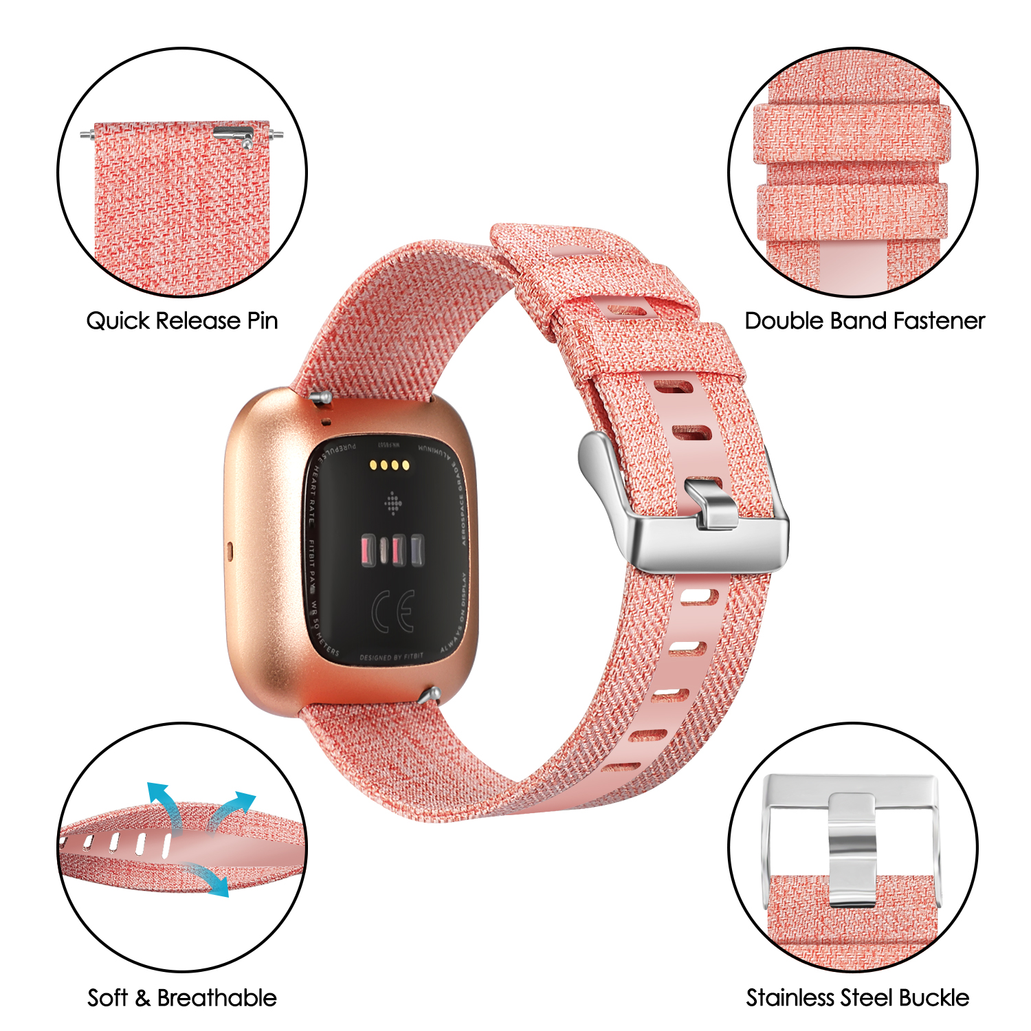fitbit versa breathable band