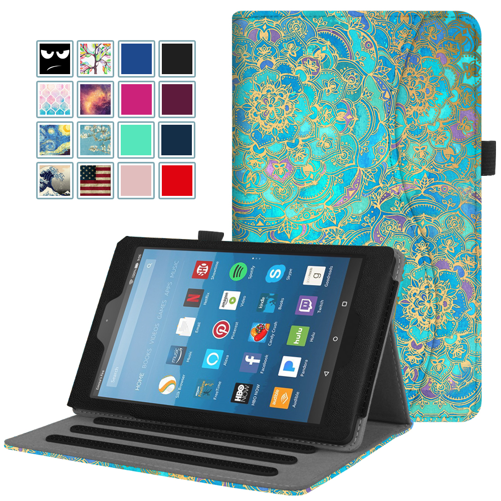 For New Amazon Fire Hd 8 Inch 8th Gen 2018 Multi Angle Folio Case Cover