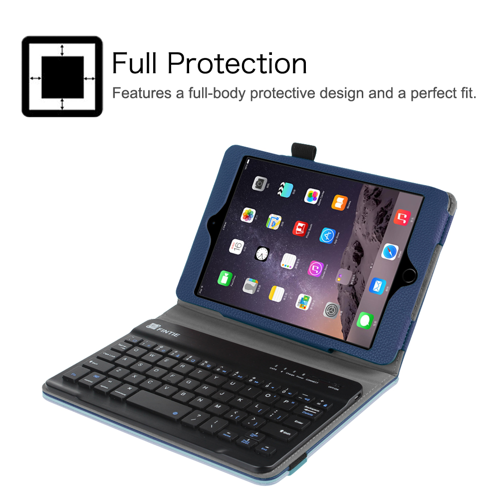 For Apple iPad Mini 5 4 3 2 Folio Leather Case Cover Stand w/ Bluetooth